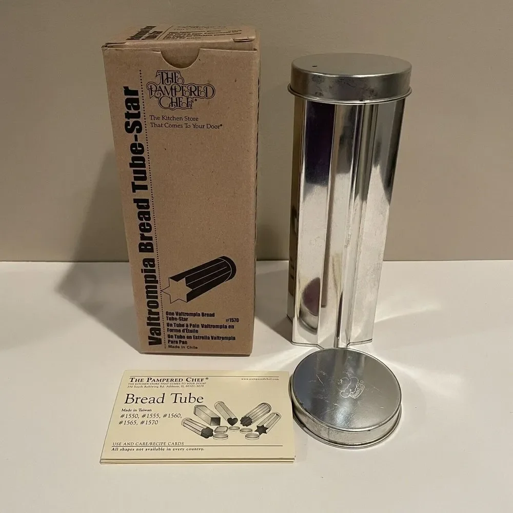 Pampered Chef Valtrompia‎ Star Shaped Bread Tube Cookie Mold #1570